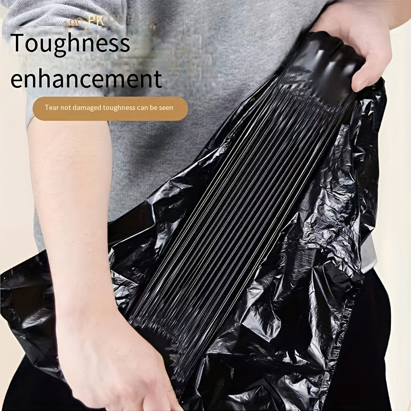 Heavy Duty Black Trash Bags with Drawstrings 100 Count Leak-Proof Opaque Liners for Yard Industrial Construction