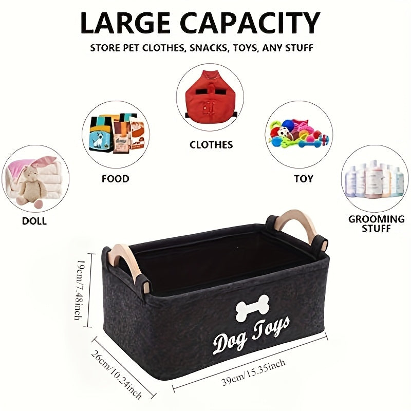 Durable Polyester Storage Box for Pet Toys Laundry and Home Organization