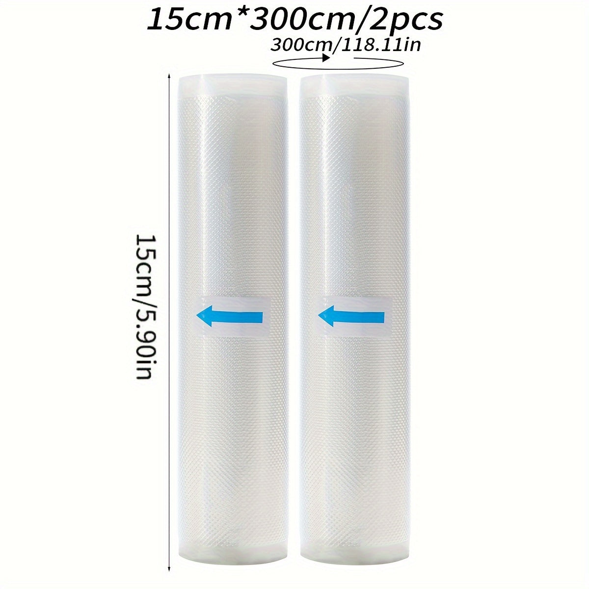 Two Pieces 3-Meter BPA-Free Vacuum Seal Bags for Food Preservation and Sous Vide