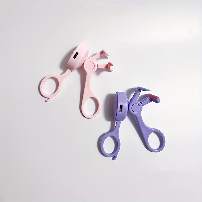 Electric Eyelash Curler USB Rechargeable Heated Mascara Wand for Eyelash Curling