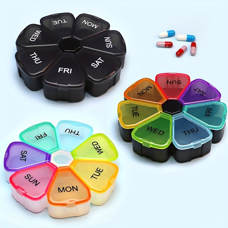 Large Capacity Weekly Pill Organizer Box with Daily Compartments BPA Free