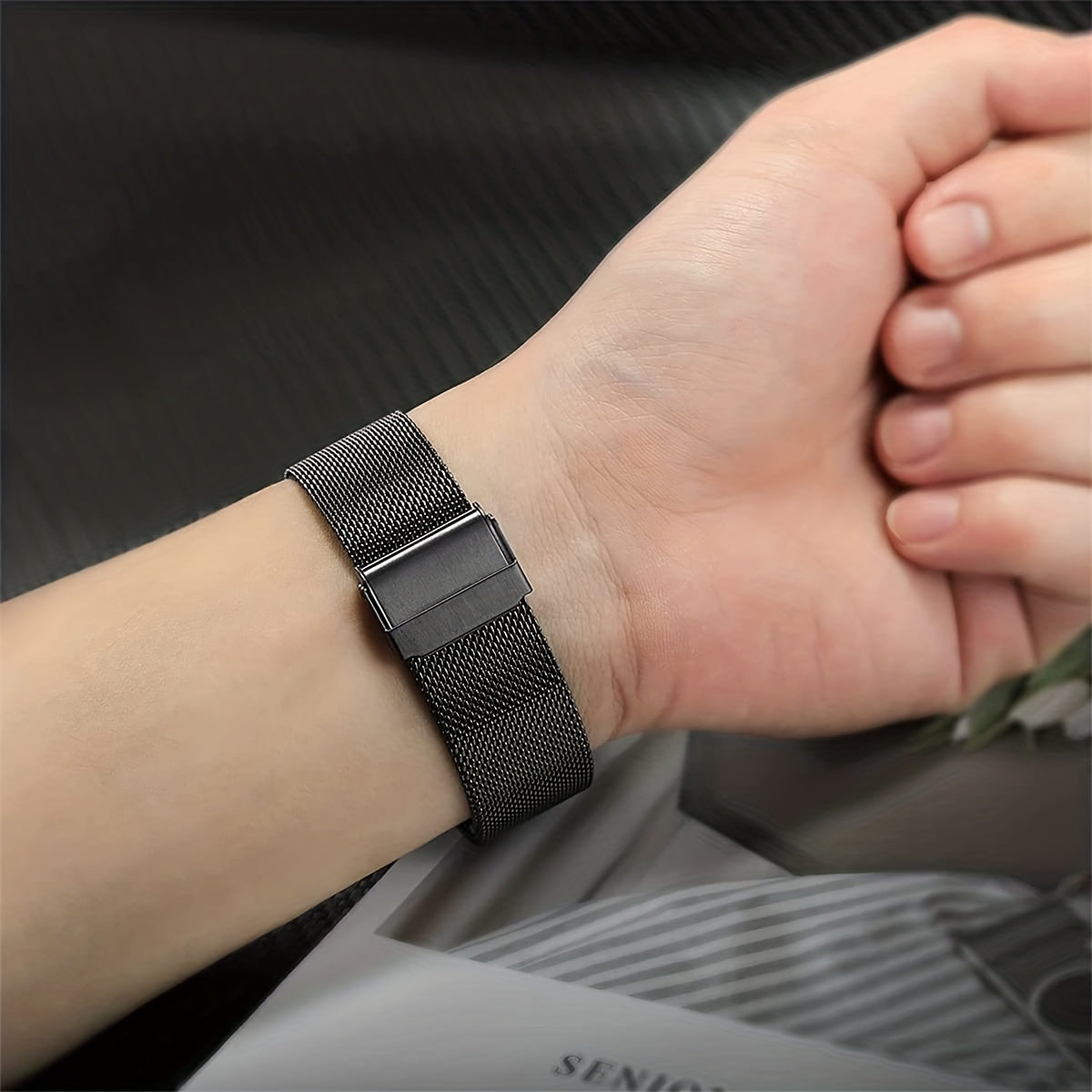 Stainless Steel Quick-Release Watch Strap 14mm-22mm Metal Chain Design