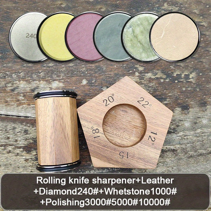 Oshxona pichog'ini silliqlash uchun to'plam, olmos va keramika toshlari bilan po'lat pichoq uchun