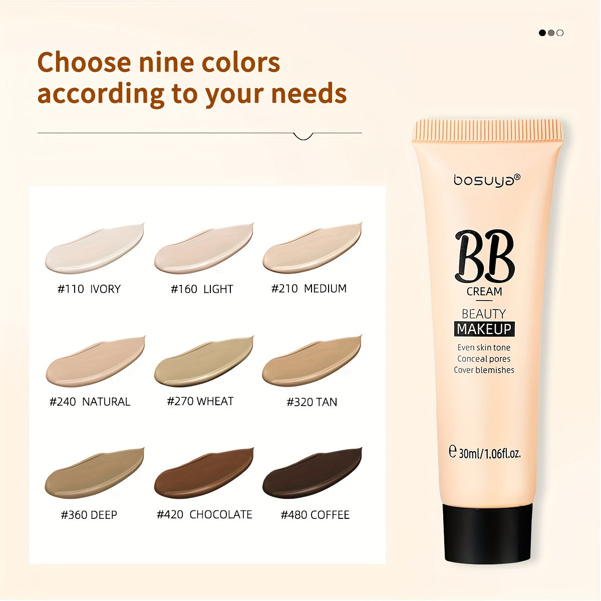 Women BB Cream Foundation Liquid Concealer Waterproof Long-Lasting