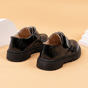 Zapatos de vestir negros transpirable de PU para niños, ideales para bodas, fiestas y uso casual