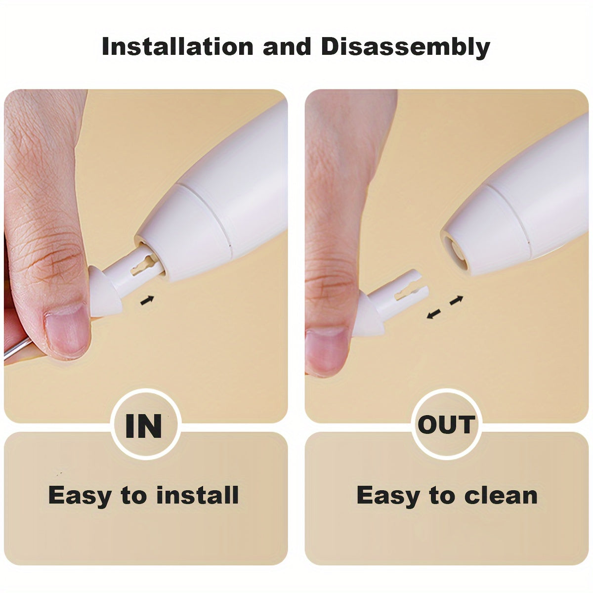 Electric Rechargeable Whisk for Eggs and Coffee, Double Head, 8000 RPM