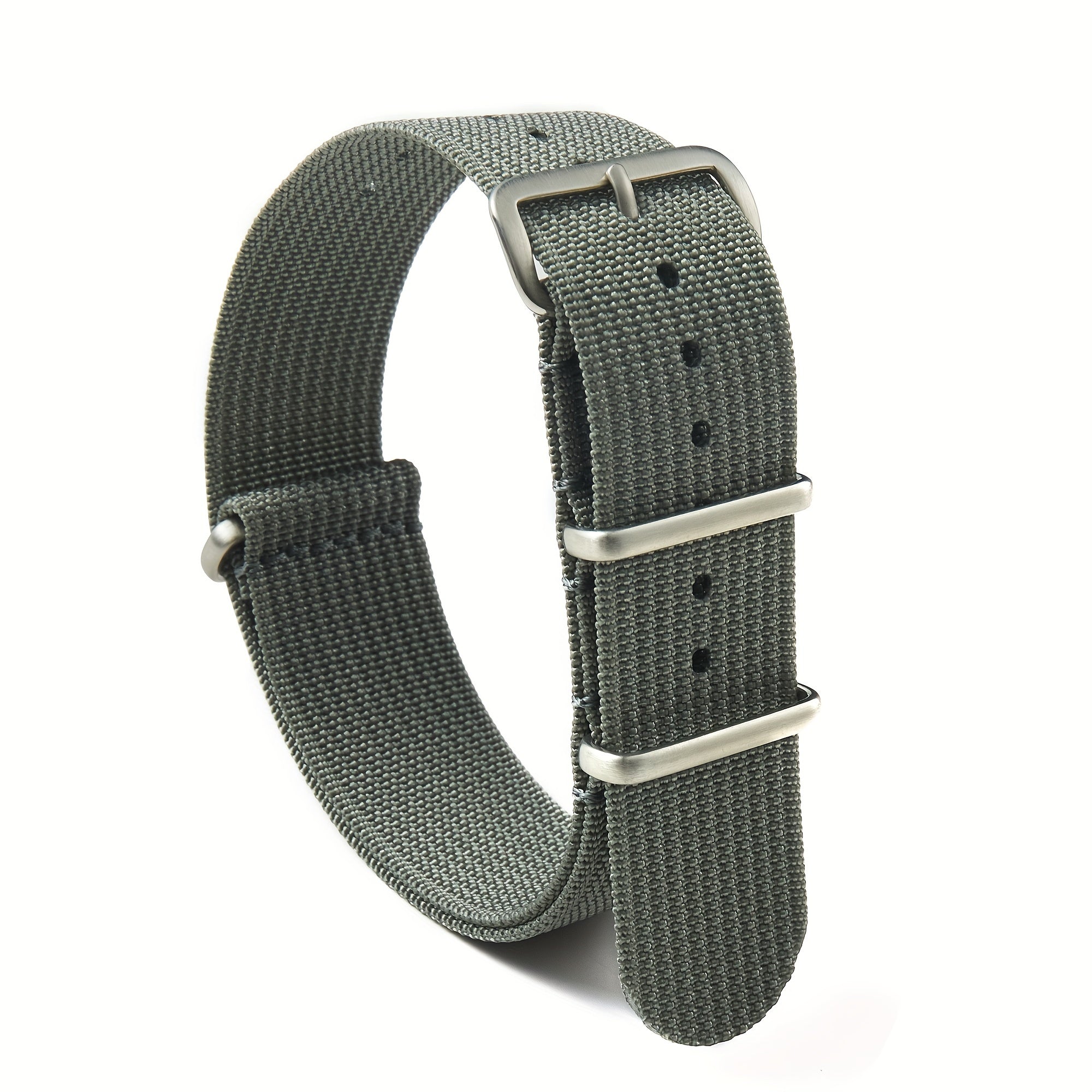 Nylon Watch Band with Stainless Steel Buckle 18mm 20mm 22mm for Men Women