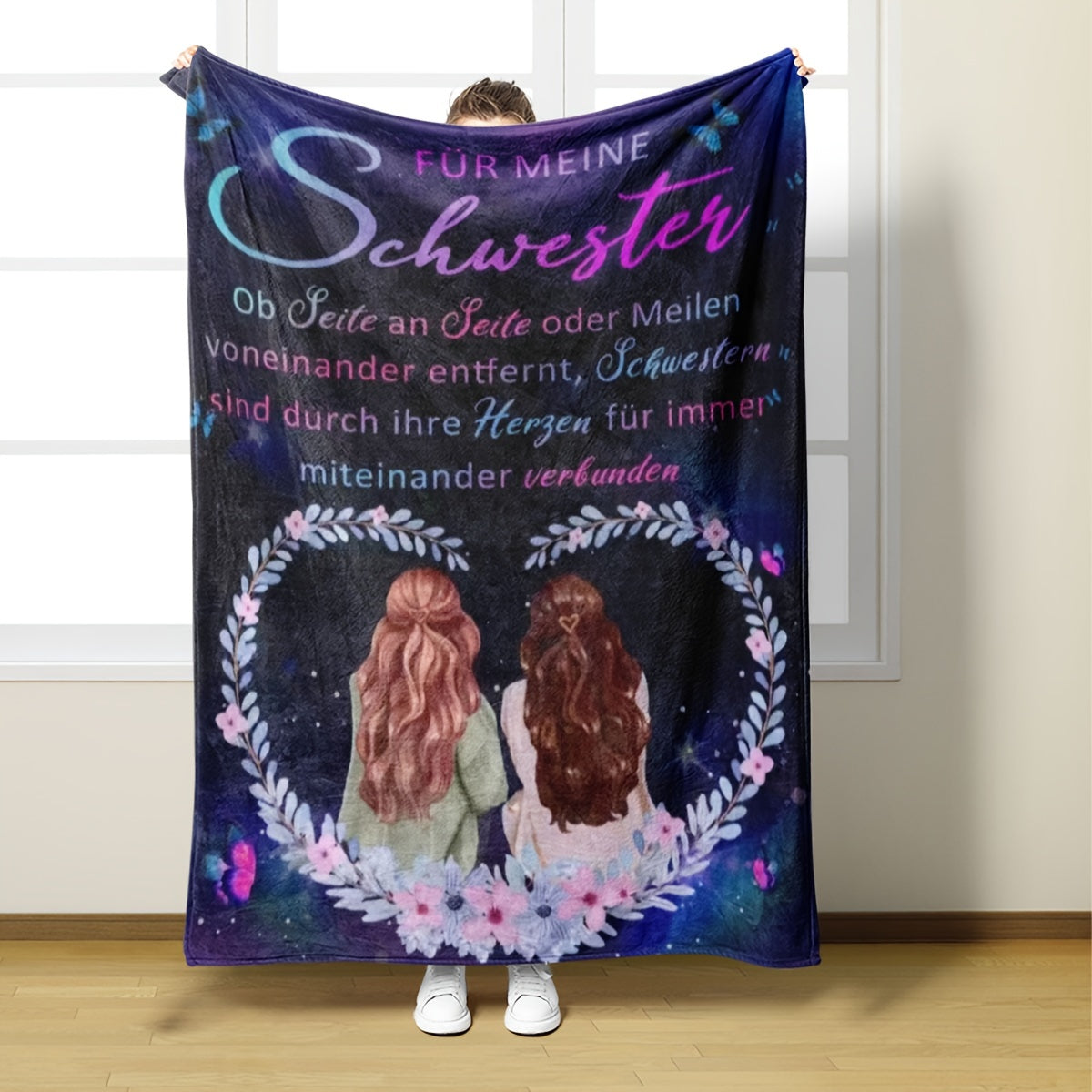 Flannel Throw Blanket for Women and Girls Soft Hypoallergenic Cozy Gift