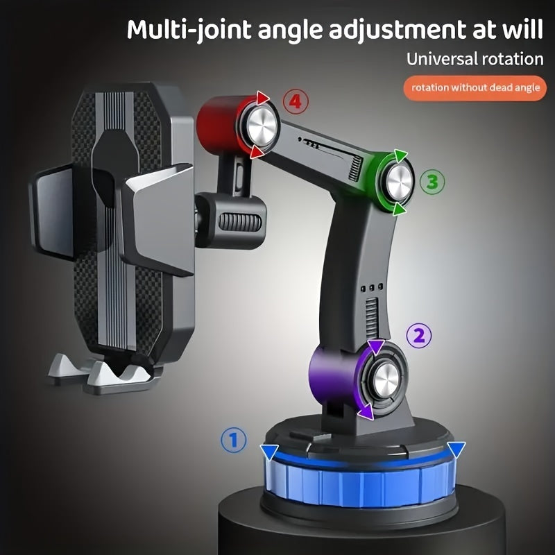 Universal Mobile Phone Holder 360° Rotatable Car Mount Shockproof Gel Pad