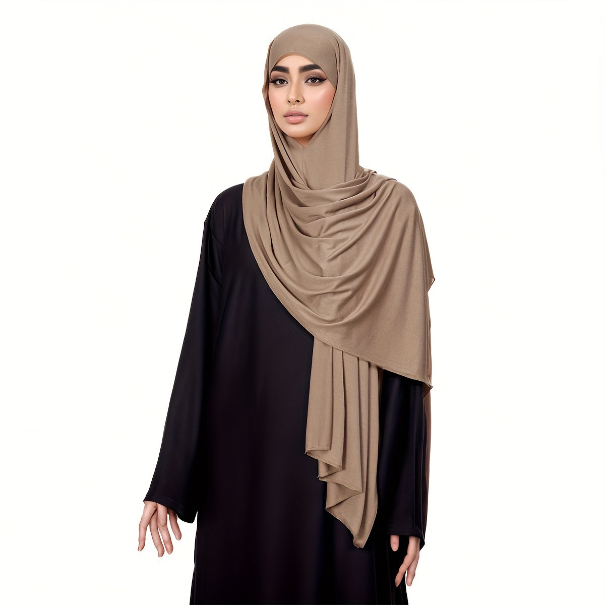Women's Solid Color Breathable Scarf with Sun Protection and Equal Length Sides