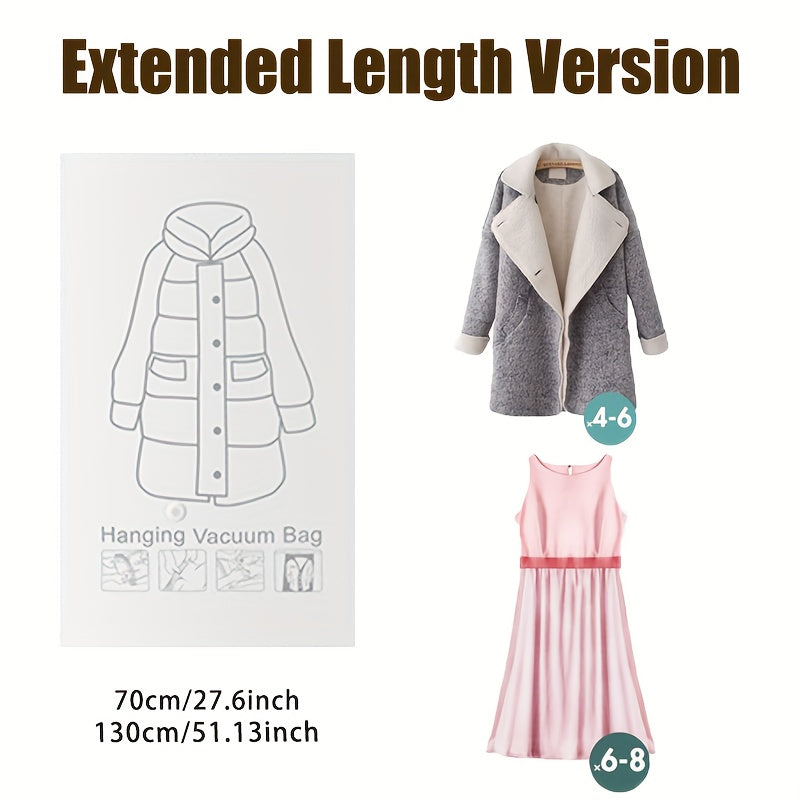 Large Capacity Vacuum Storage Bag for Clothes Space-Saving Closet Organizer for Suits Dresses Jackets