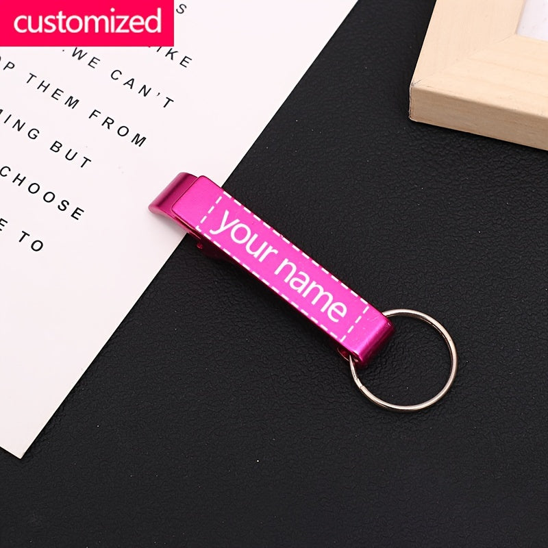 Personalized Beer Bottle Opener Keychain Alloy Logo Gift for Beer Lovers