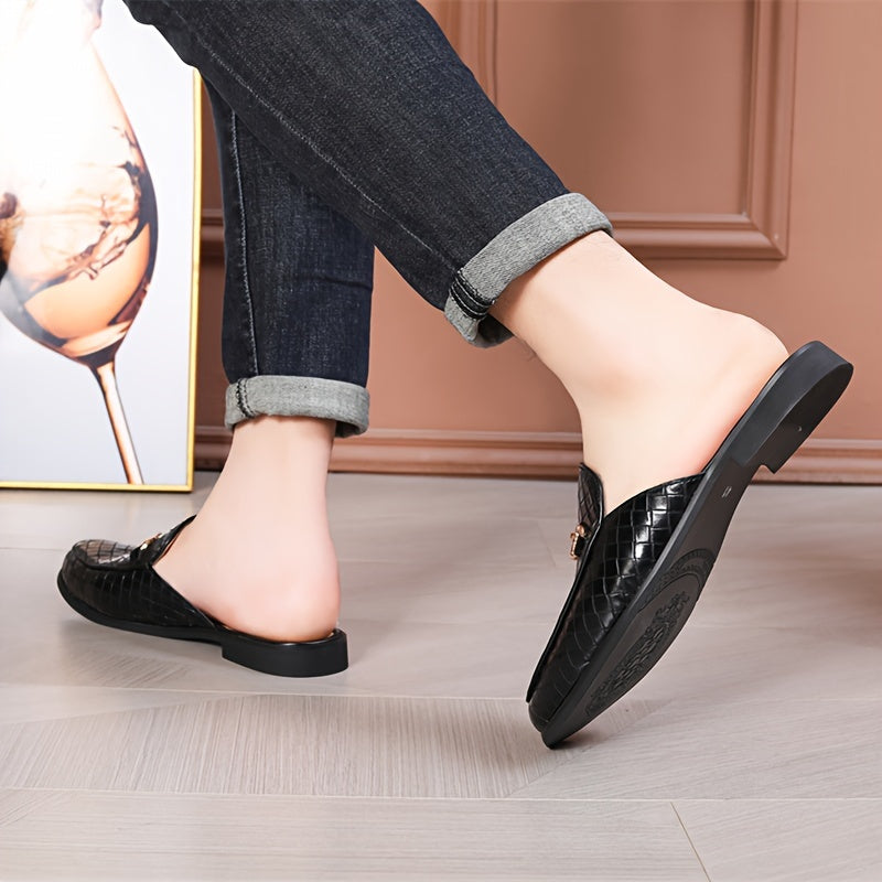 Men's Brown Faux Leather Loafers Slip-On Round Toe Casual Summer Shoes