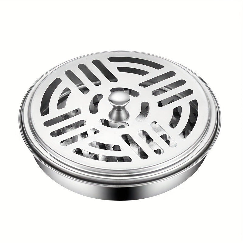 Stainless Steel Mosquito Coil Holder Windproof with Lid for Indoor Outdoor