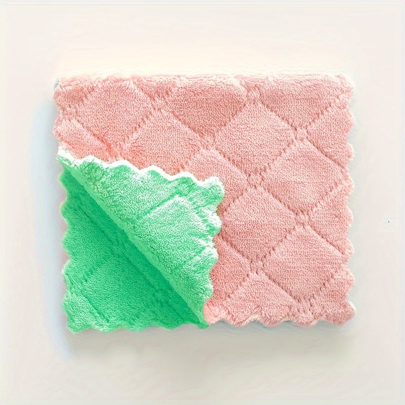 Set of 10 Microfiber Kitchen Towels for Cleaning and Absorbing Moisture