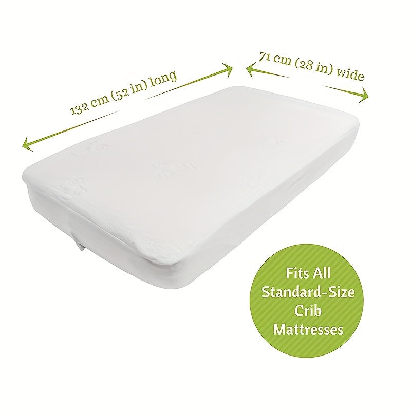 Protector de colchón de bambú lavable a máquina, impermeable, suave y de tela de toalla para cama