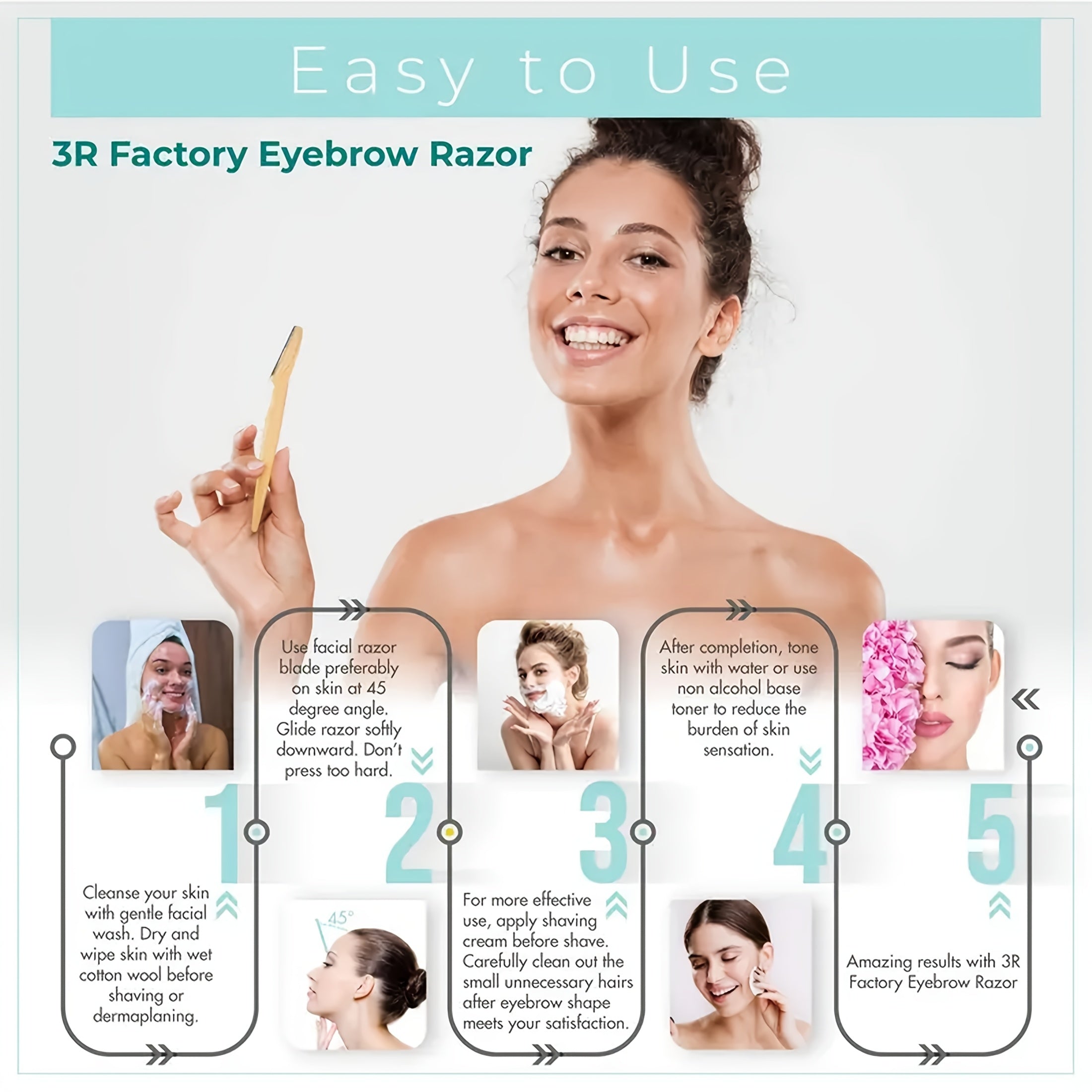 12-Donali zanglamas po'latdan yasalgan qosh qalamlari, sochlarni kesish uchun, aromatsiz