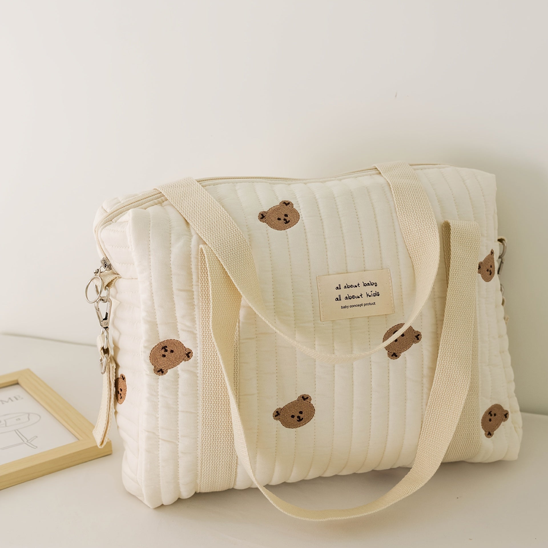 Универсальная вышитая стеганая сумка для мамы с множеством функций: сумка для подгузников, утолщенная сумка для коляски - идеально подходит для Хэллоуина, Дня благодарения и рождественского подарка.