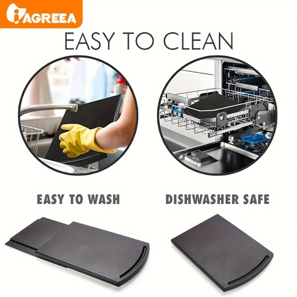 Plastic Non-Slip Coffee Maker Slide Tray with Wheels for Kitchen Appliances