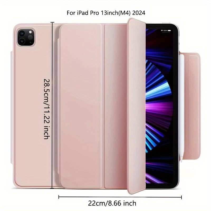 iPad Mini 6, Air 4/5, Pro 11 2022, Air 6 11inch 2024 uchun sun'iy charm aqlli qop. Qalam ushlagichi, kuchli magnit yopilishi va ultra ingichka dizayni bilan egiluvchan qattiq qopqoqni o'z ichiga oladi.