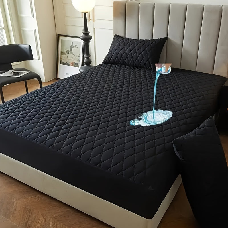 Fitted Sheet Set for 2/3 Bed Waterproof Deep Pocket Pillowcases Bedroom Guest Hotel