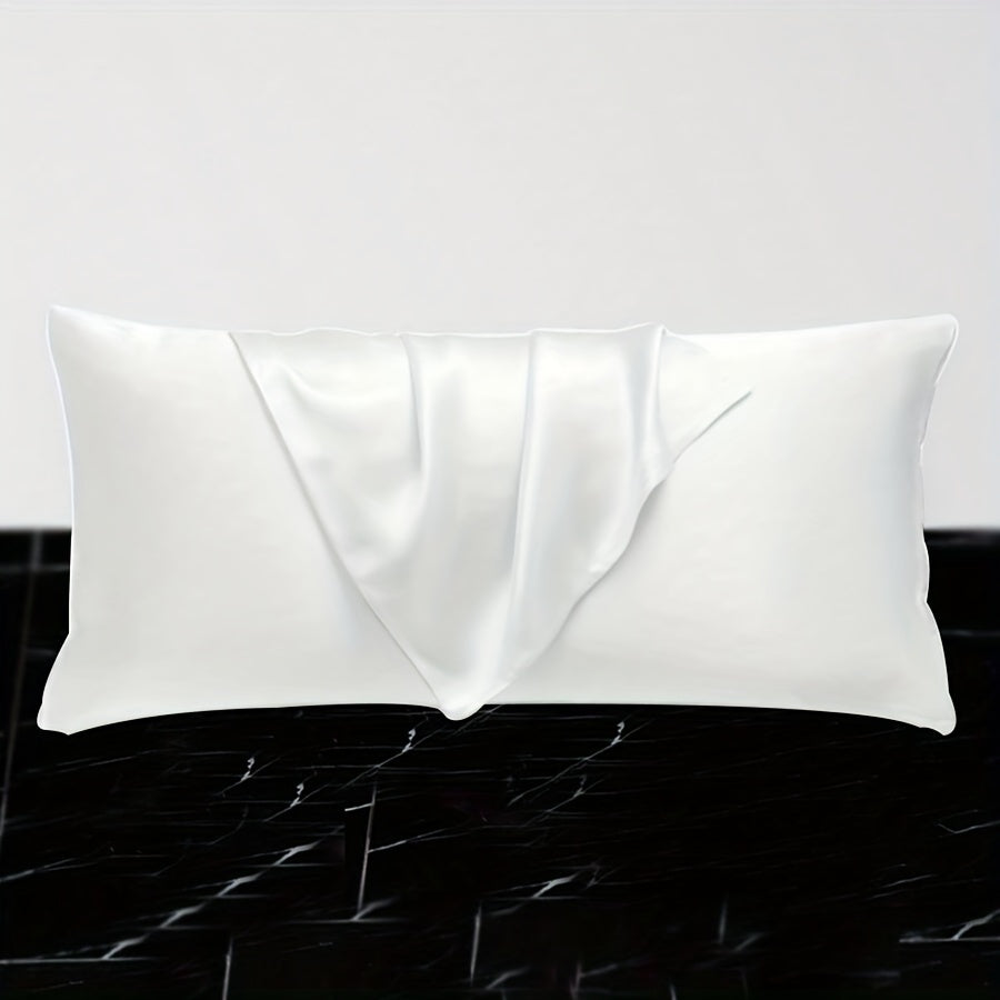Silky Satin Pillowcase Breathable Soft Long Pillow Cover for Bed