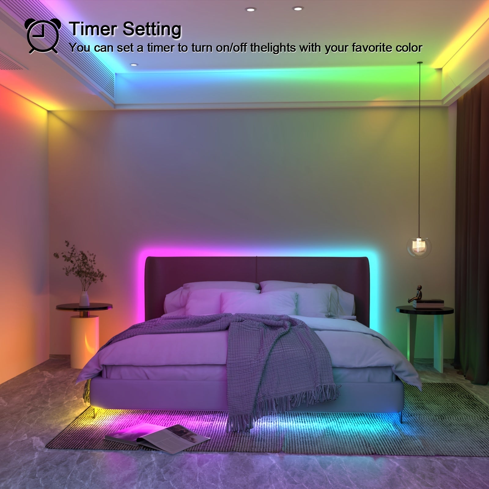 Indoor RGB IC LED Strip Light 10m App Control Music Sync USB Powered
