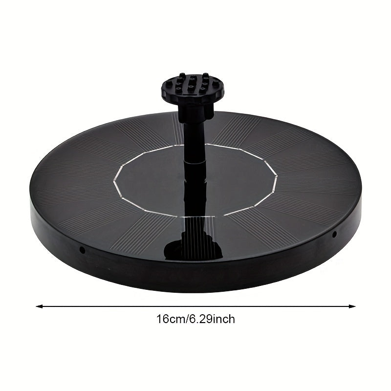 Solar Fountain Pump with LED Light Lithium Battery Garden Water Feature 7 Nozzle Modes