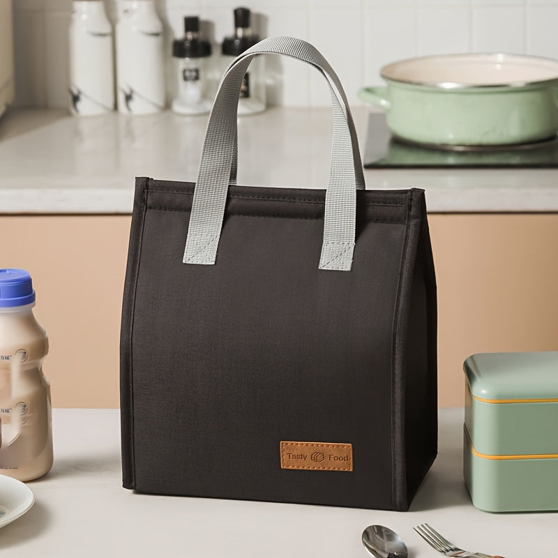 Izolyatsiyalangan to'plam ovqat sumkasi, Oxford matosidan tayyorlangan, tutqichi bilan, katta sig'imli termal bento quti tashuvchisi, qo'l bilan yuvish mumkin.