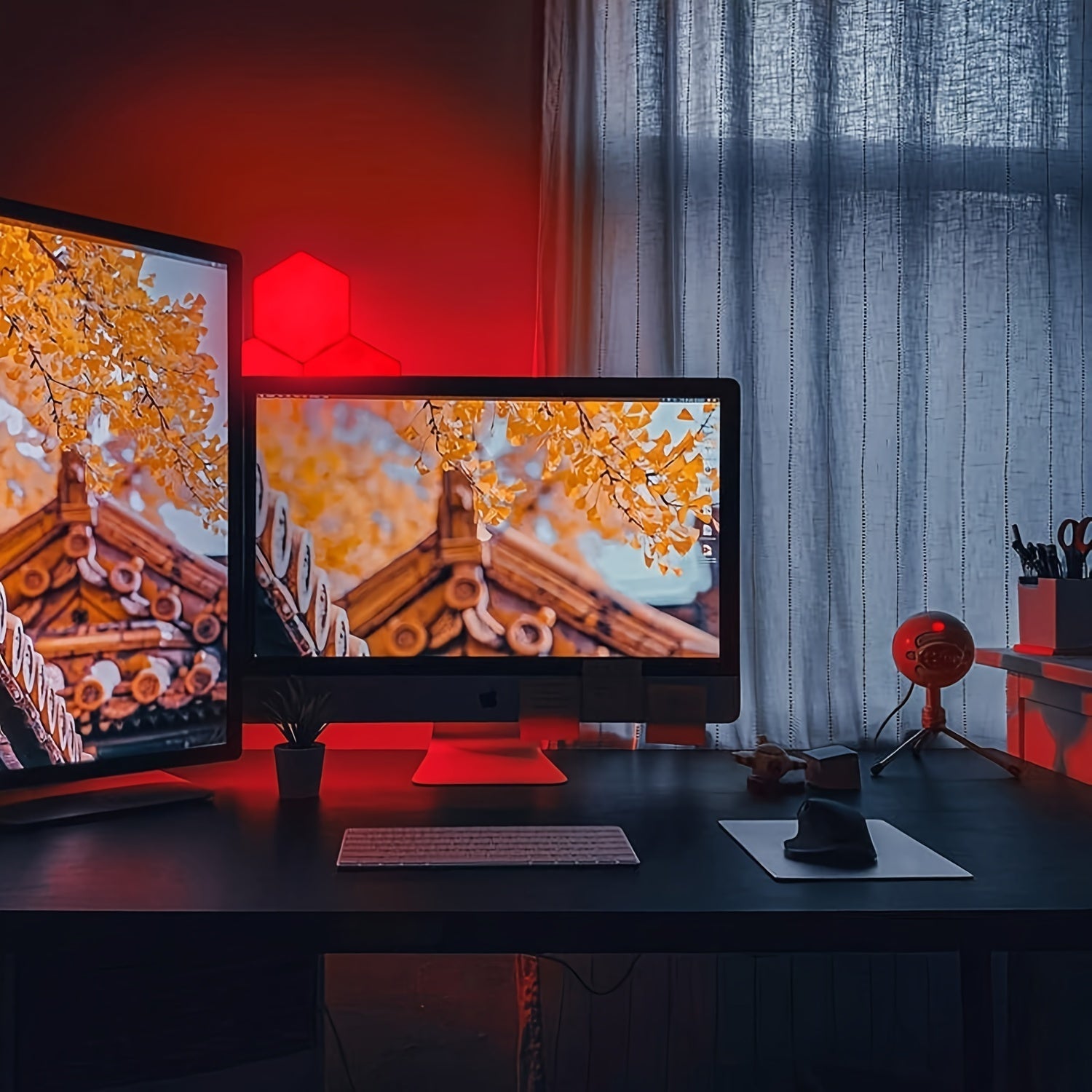 Juego de 10 paneles modulares de luces LED hexagonales RGB para pared, para bricolaje en empalme de geometría y sincronización con música