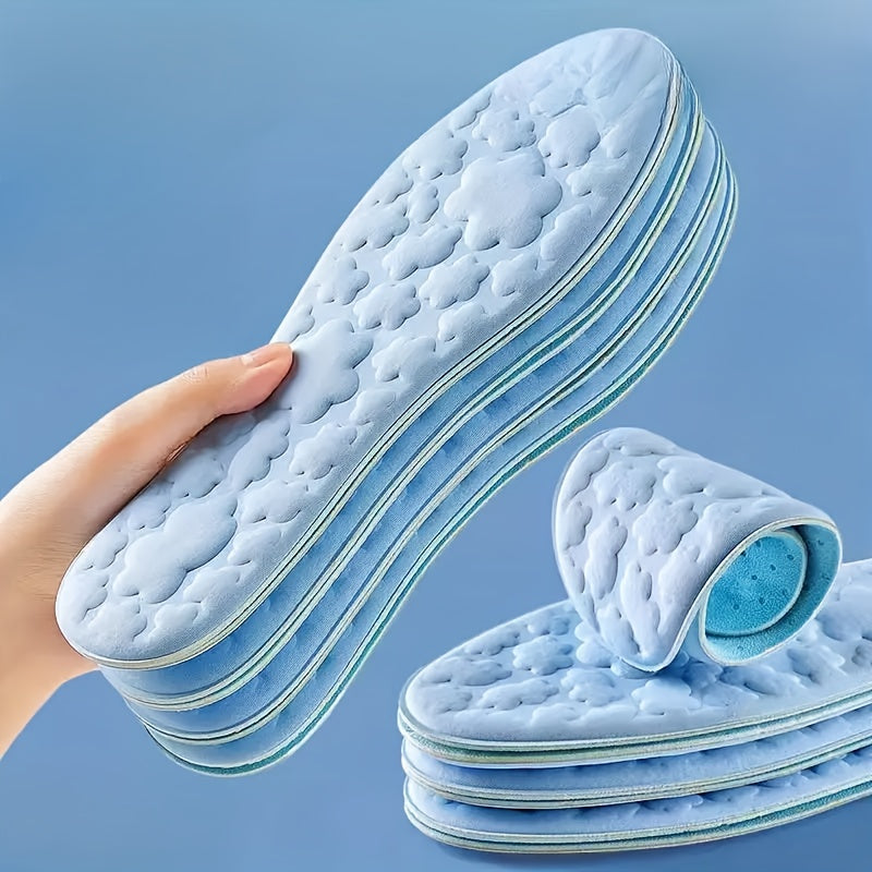 Memory Foam Insoles with Arch Support and Shock Absorption for High Heels and Sneakers