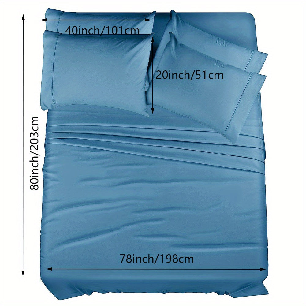 Luxury Fitted Sheet Set with Wrinkle and Stain Resistant Deep Pocket Bedding for Bedroom or Hotel