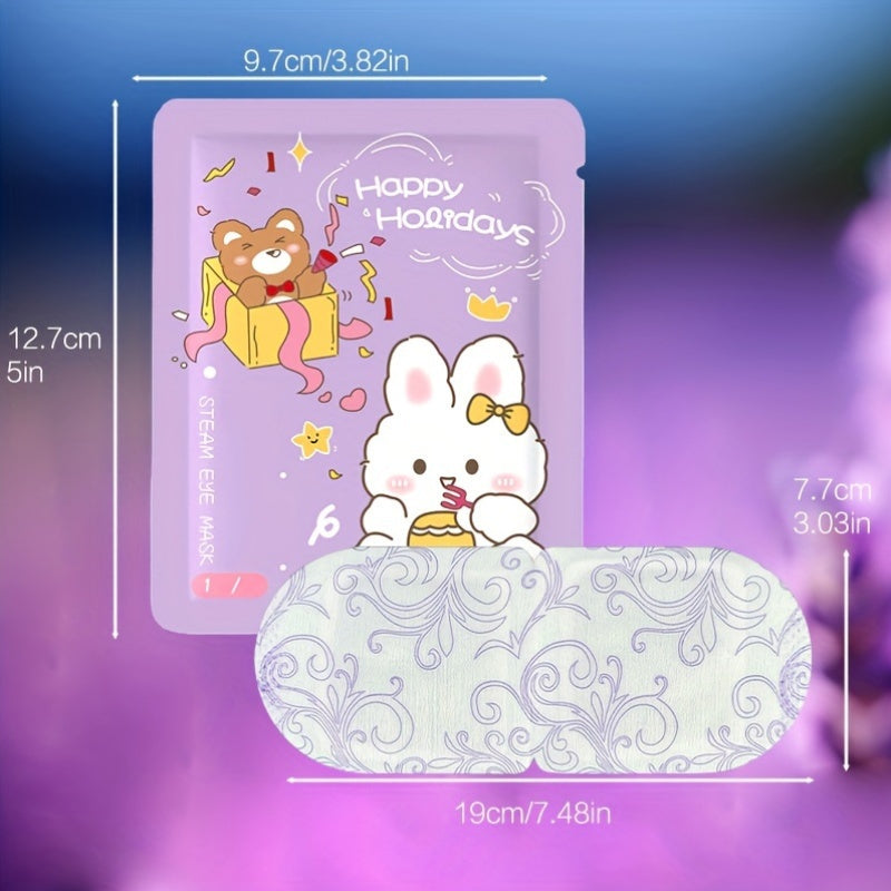 Uyquni tinchlantirish uchun 10 ta lavanda aromatli o'z-o'zini isitadigan bug'li ko'z maskalari