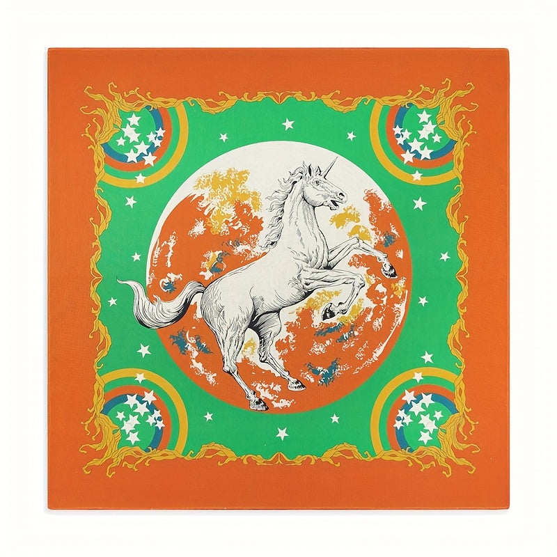 Nylon Headband Retro Rainbow Pattern for Motorcycle Riding or Hip Hop Style