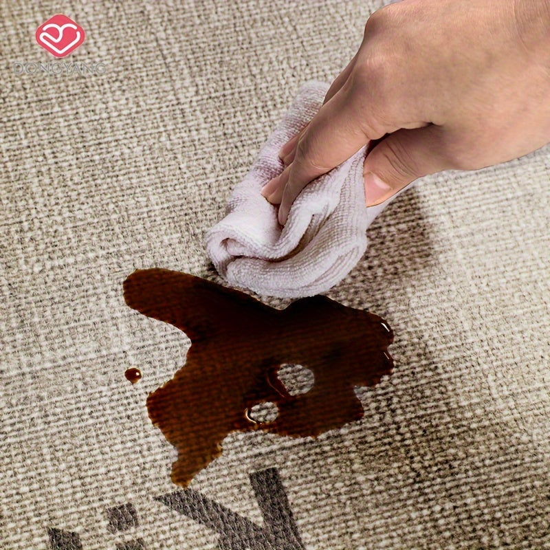 Kitchen Rug Faux Leather Water-Resistant Non-Slip Washable Floor Mat Durable Oil-Proof Runner