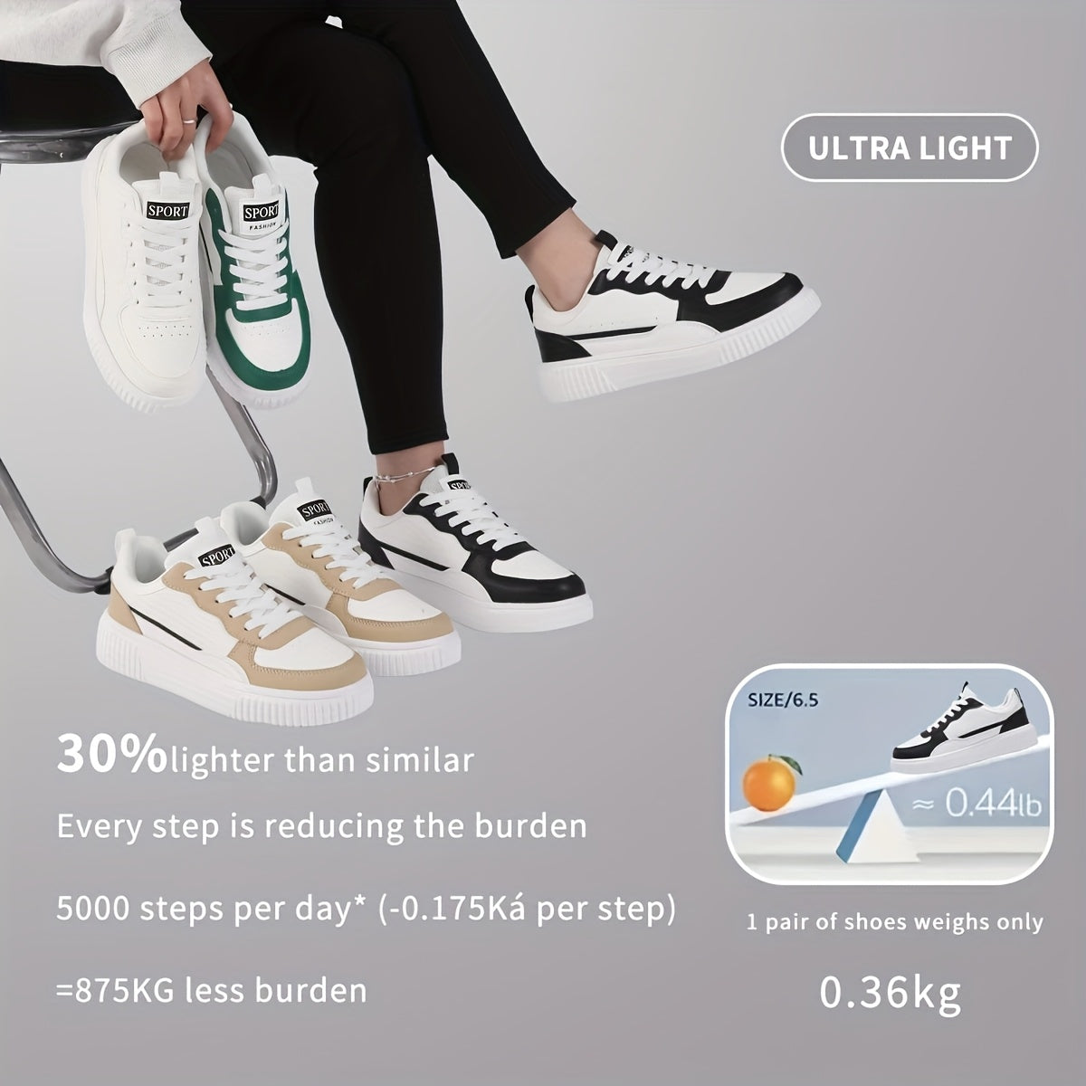 Unisex Canvas Low-Top Sneakers White Green Casual Shoes for Men Women