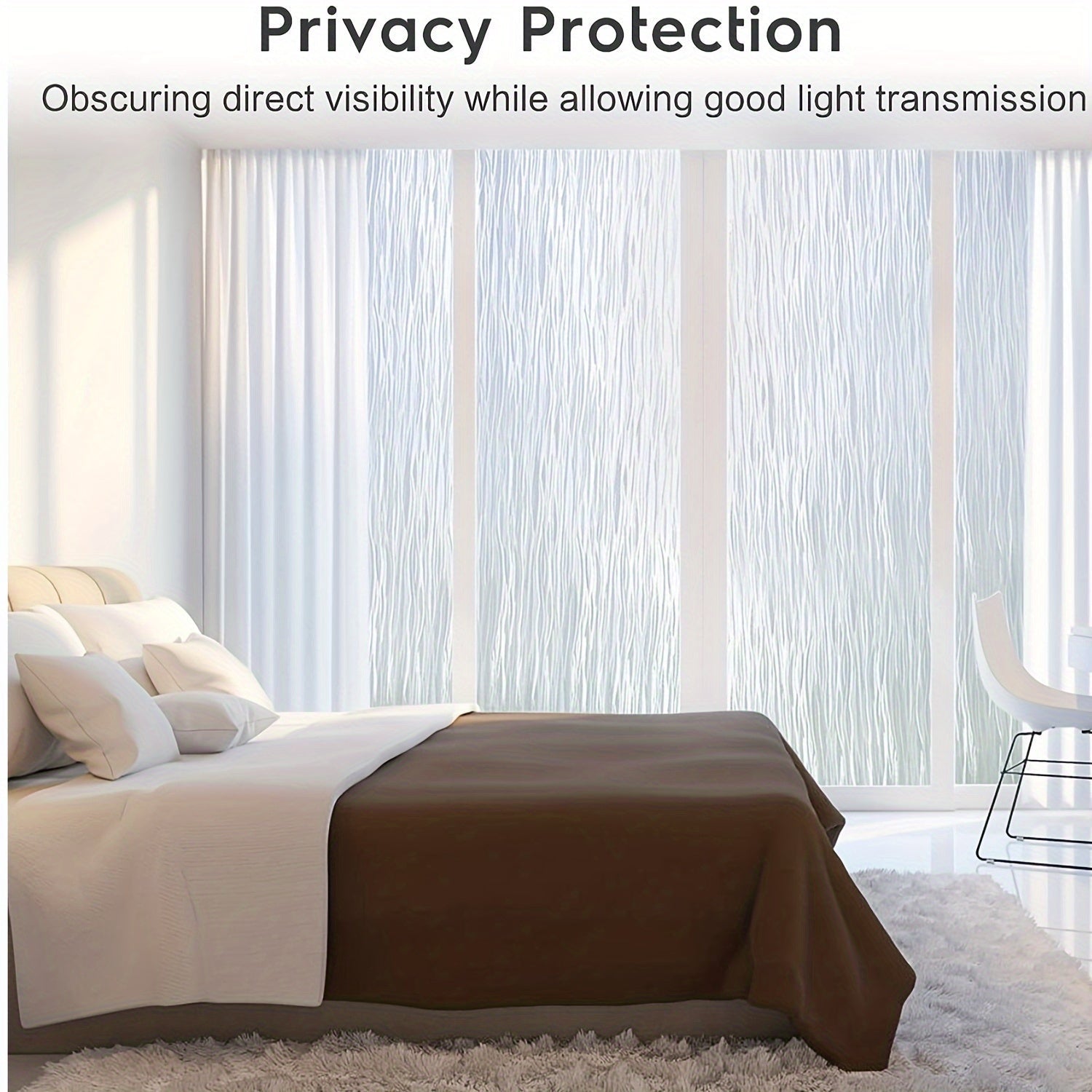 Electrostatic Window Film for Home Decor Glueless Glass Film Bedroom Living Room