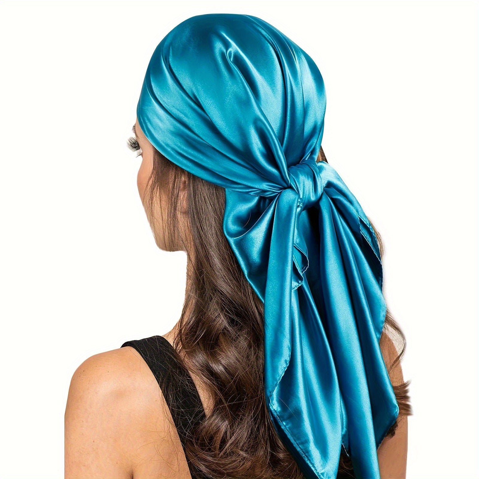 Square Satin Headscarf 89.99cm Casual Hair Wrap for Sleeping and Styling