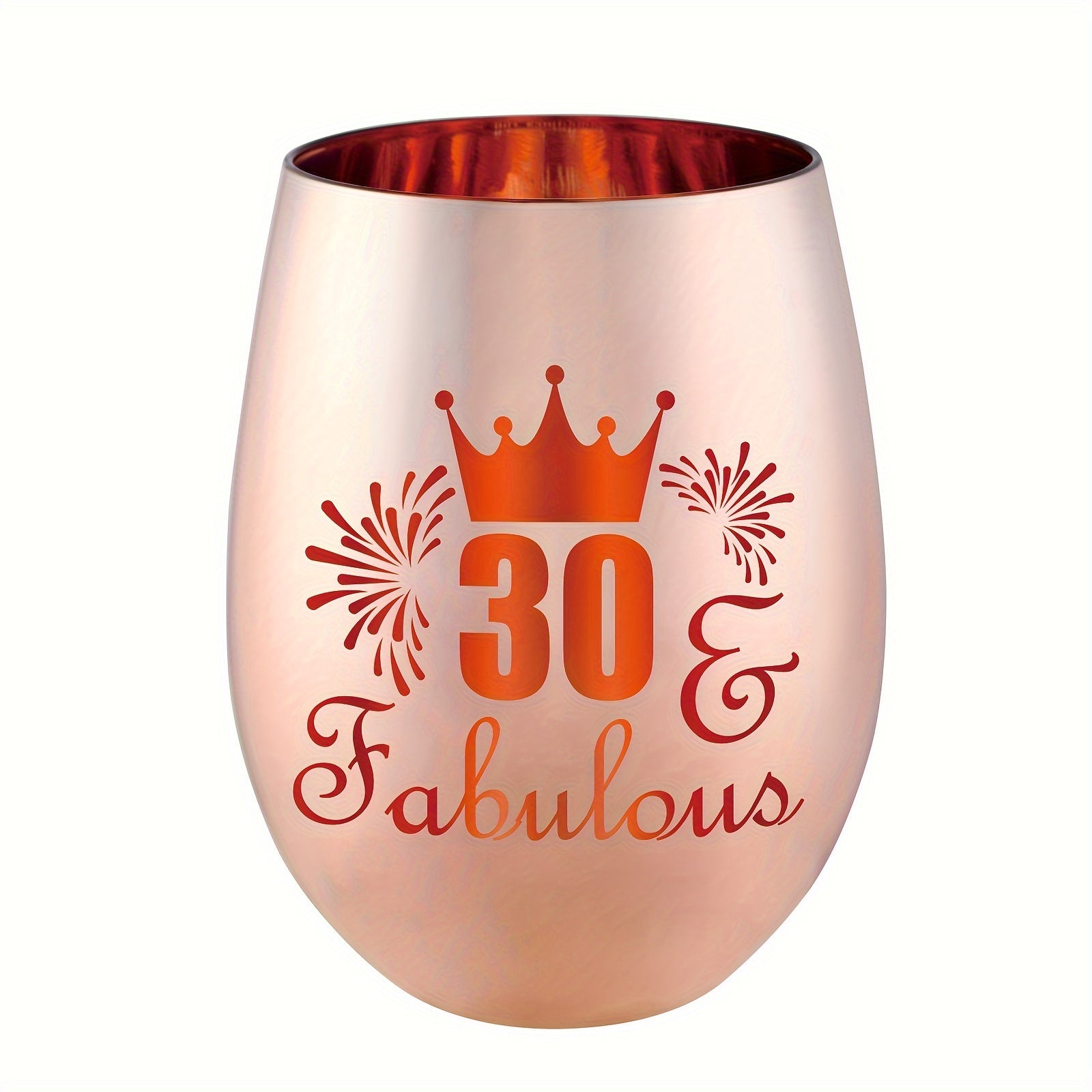 Glass Birthday Cup for Women 30th-70th Reusable Durable Drinkware