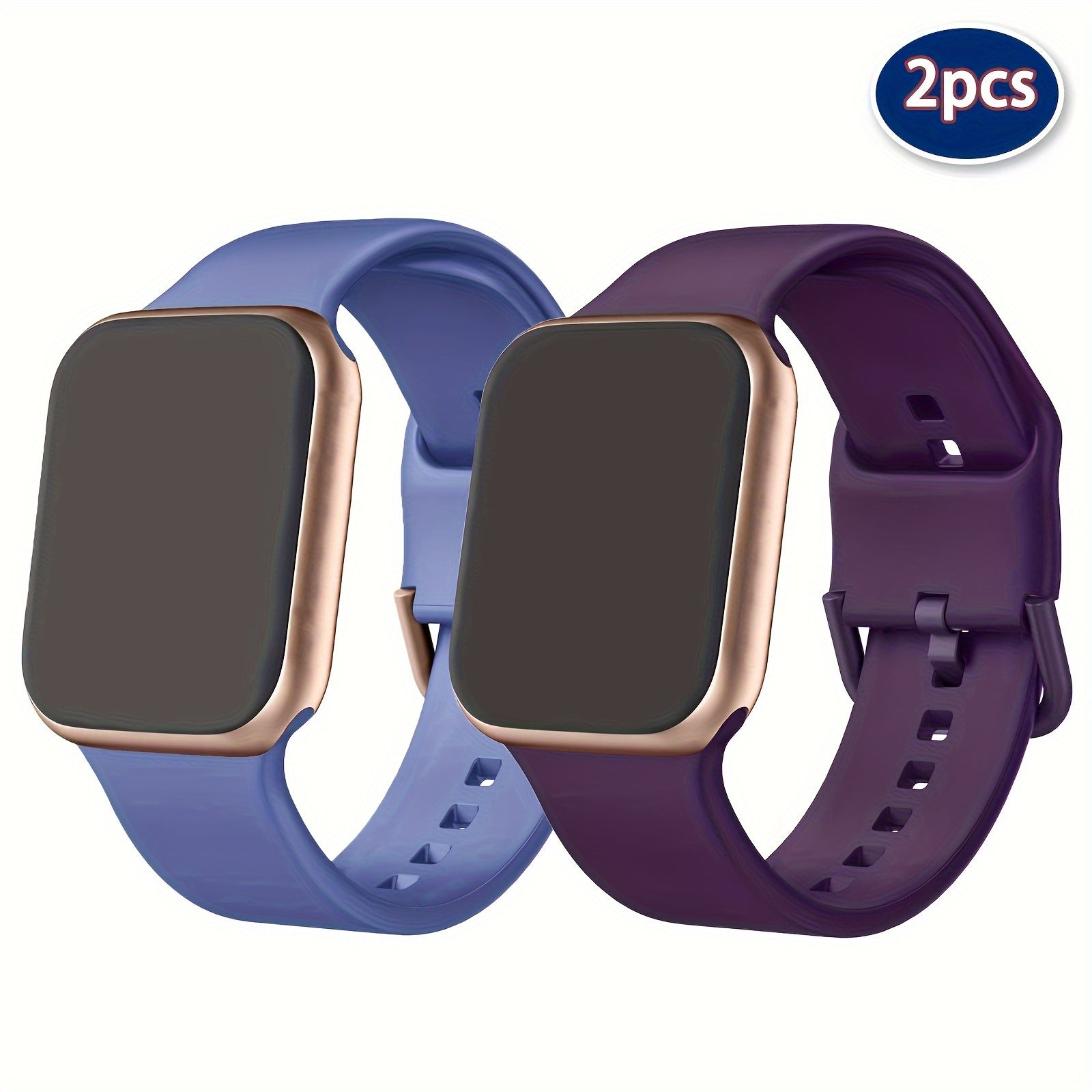 Ikki yumshoq silikon sport soat bilaguzuklari Apple Watch uchun qora va oq ranglarda, suv o'tkazmaydigan va sozlanadigan, iWatch Ultra, SE, Series 1-9 (38mm-49mm) bilan mos keladi. Erkaklar va ayollar uchun mos.