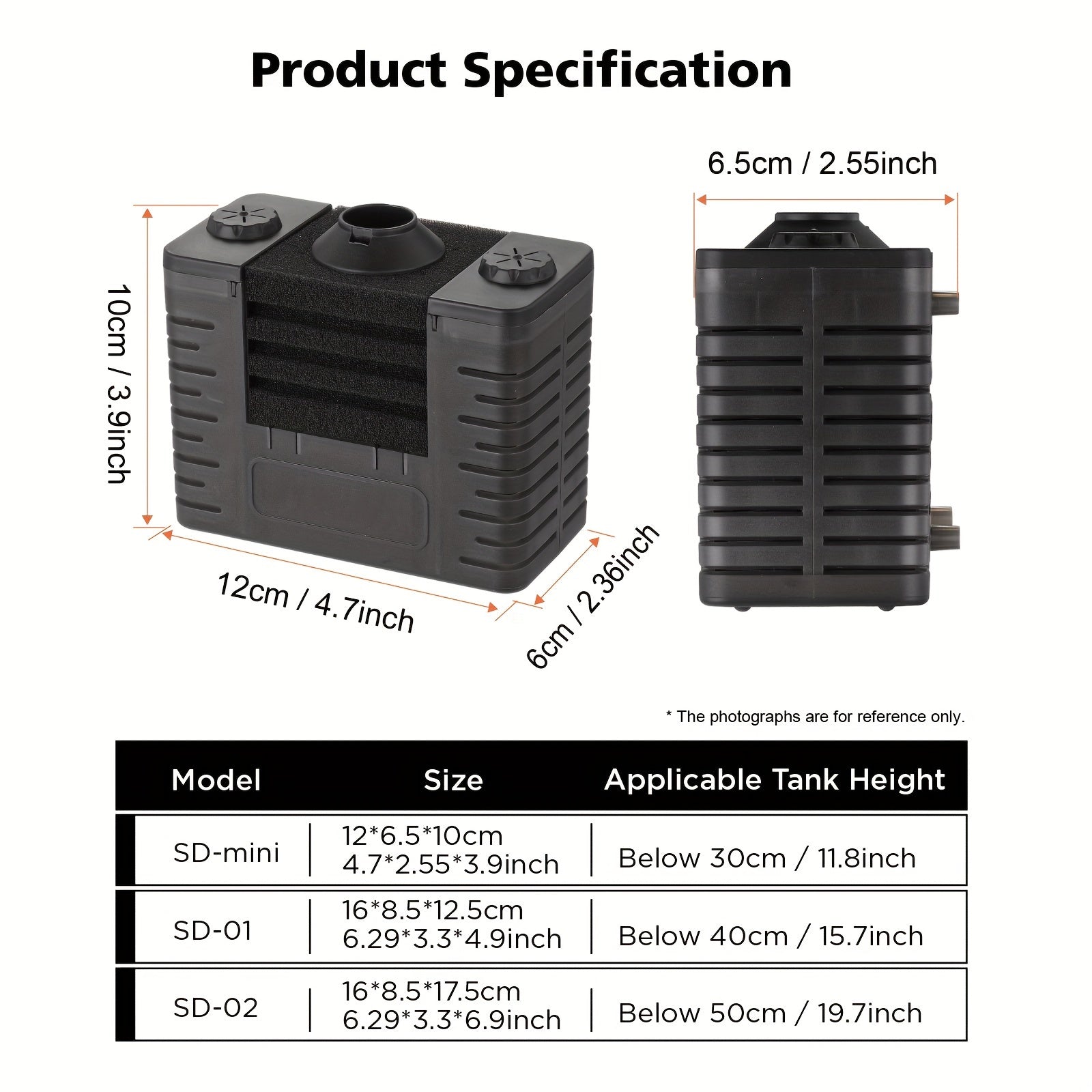 Silent Multifunctional Aquarium Water Pump with Built-in Filter for Fish Tanks
