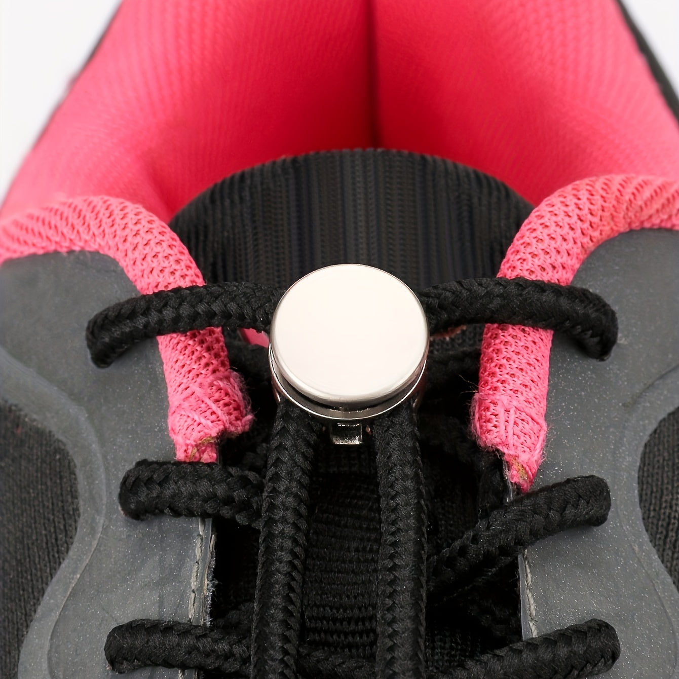 6-Pack No-Tie Shoe Lace Locks Aluminum Alloy Spring Buckle Easy Install