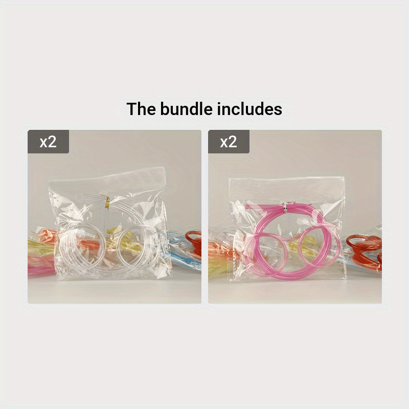 Children's Plastic Crazy Straw Glasses for Birthday Party Favors and Gift Bags