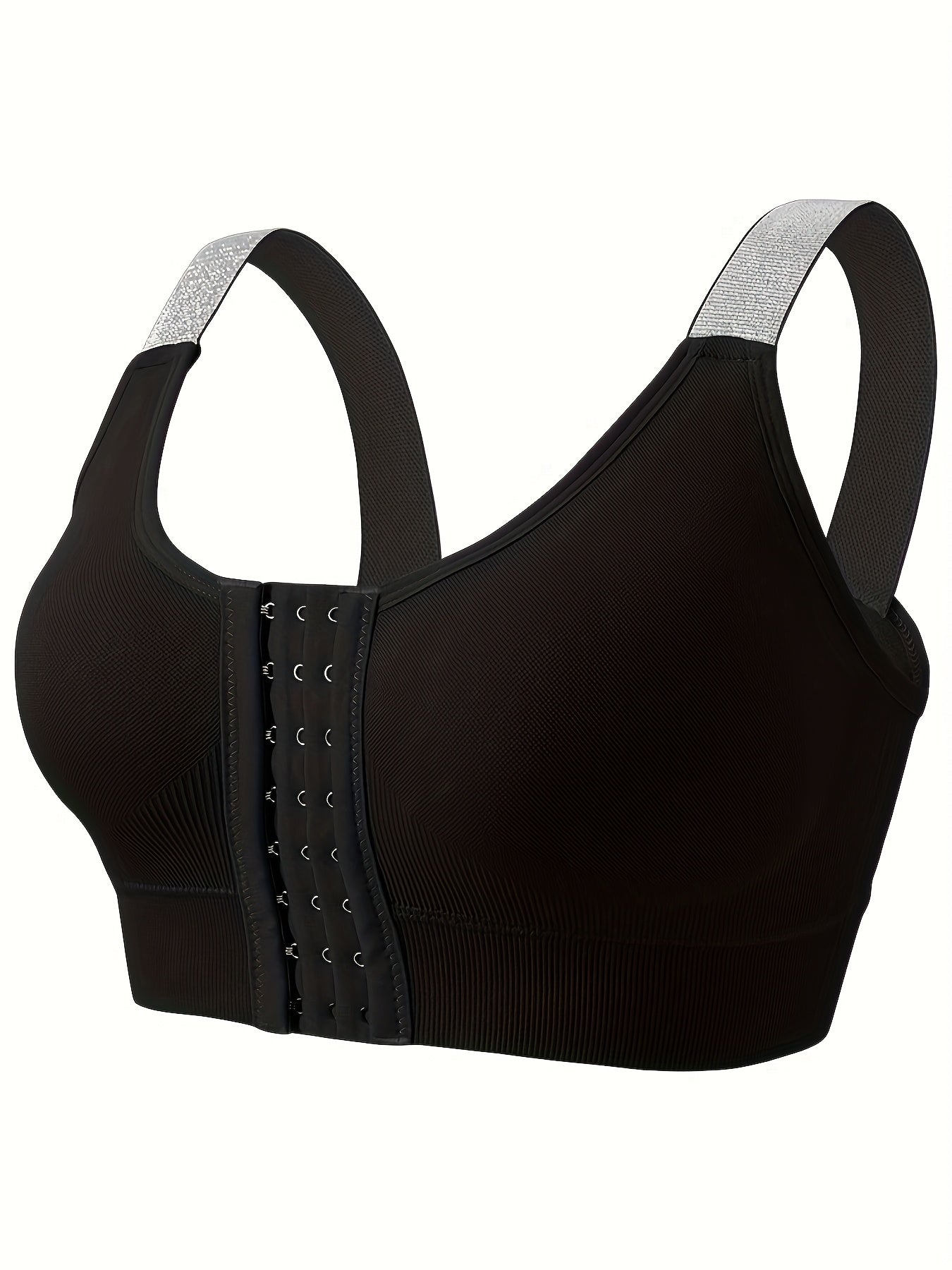 Ayollar uchun nafas oladigan sport bra simsiz sozlanadigan olib tashlanadigan padlar bilan plus o'lcham