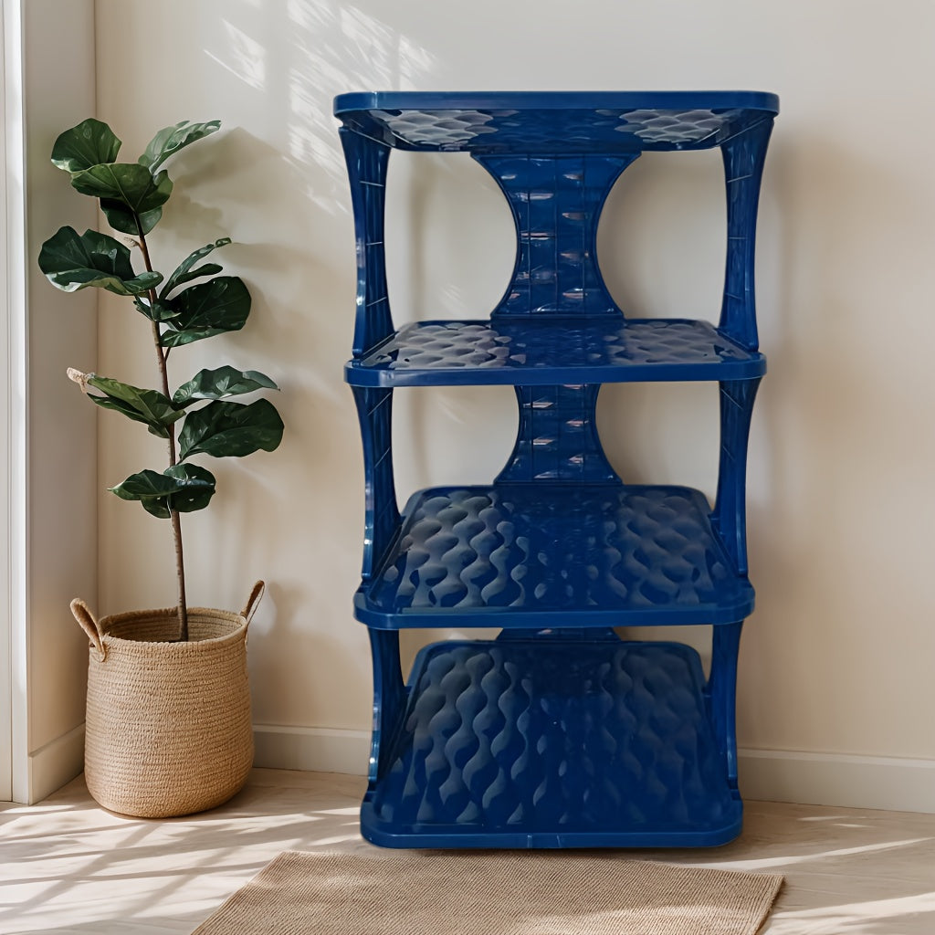 Ko'p qatlamli poyabzal shkafi, chang qopqog'i bilan, joyni tejash uchun mukammal - Oddiy yig'ilish, keng va uylar va talabalar yotoqxonasida saqlash uchun qulay.