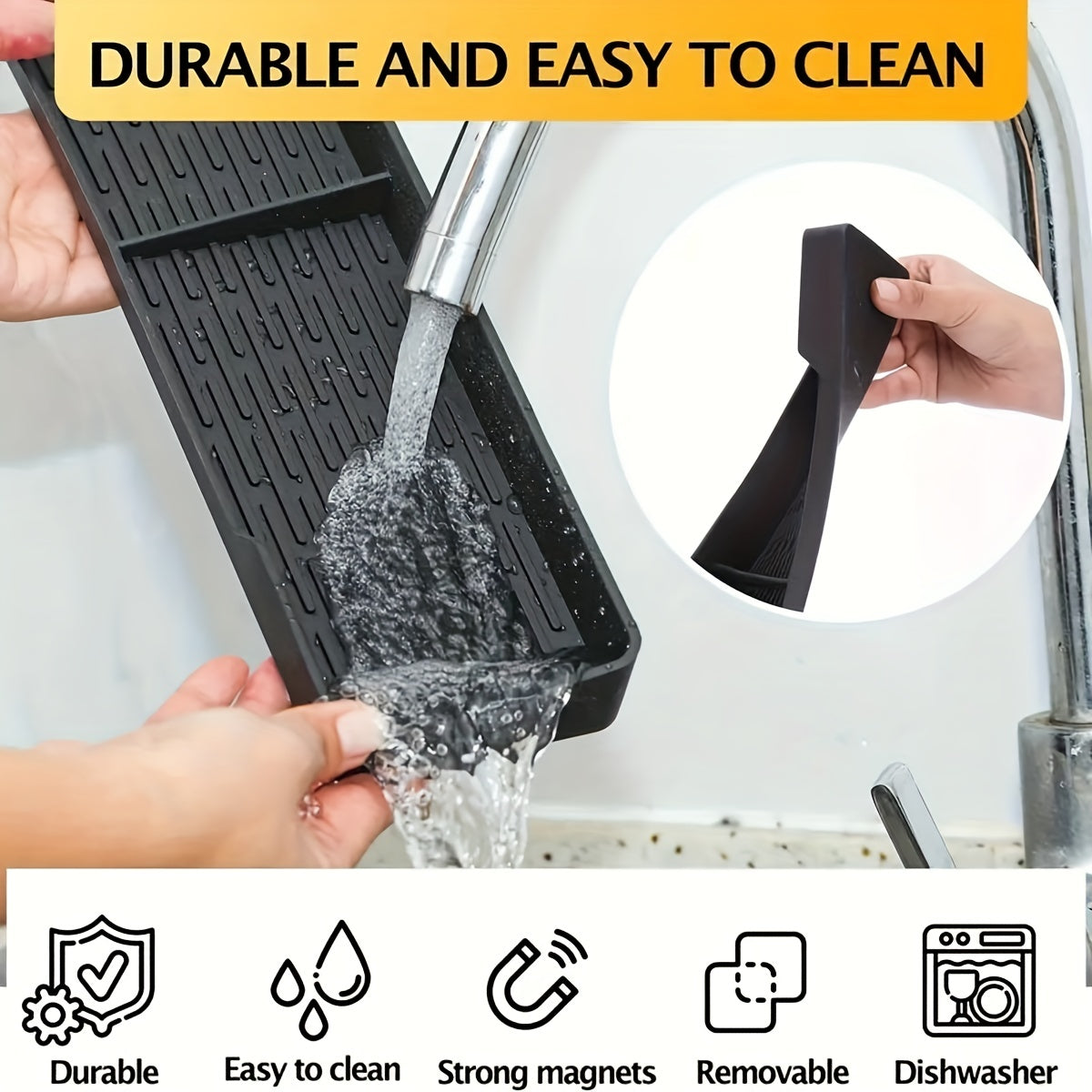 Silikon Magnit Ziravorlar Tashuvchisi - Oshxona Tashkiliyati Uchun Ideal, Ziravorlar va BBQ Aksessuarlar Uchun Mustahkam Saqlash, Qulay Barbekyu Tashuvchisi