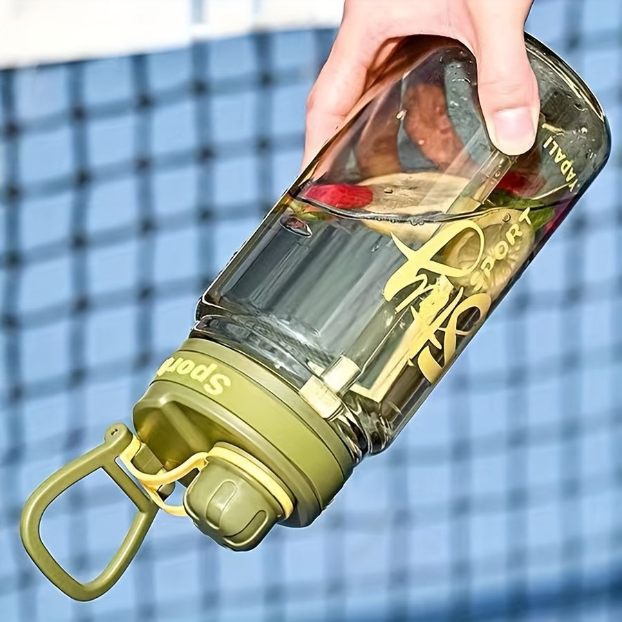 Large Capacity Clear Sports Water Bottle with Straw BPA-Free Leak-Proof 32oz