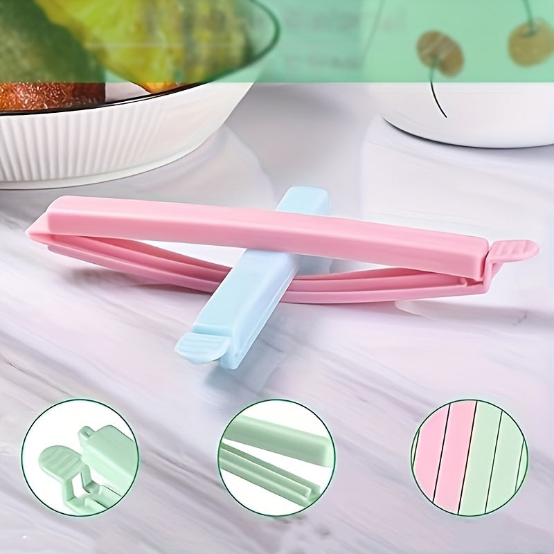 Pinzas de sellado de alimentos de 6.3 pulgadas, paquete de 5, pinzas reutilizables para snacks en colores aleatorios