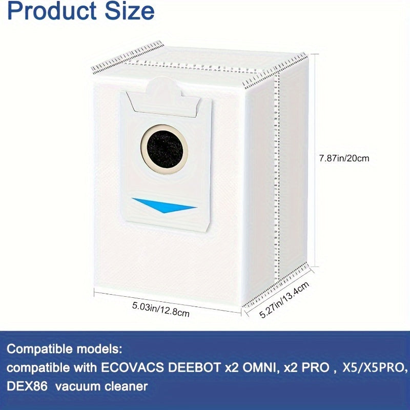 Set of 12 High Capacity Vacuum Bags for Floor Cleaning Compatible with X2 X2 PRO X5 Models