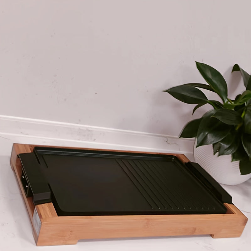 Non-Stick Teppanyaki Grill Pan Electric Griddle for Home Baking BBQ European Plug